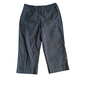 Harve Benard Charcoal Cotton Blend Capri Trousers Womens 10